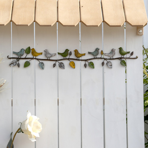 铁艺小鸟树叶树枝装饰挂件挂饰