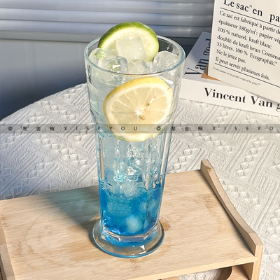 希舍柚玻璃奶茶店超大加厚啤酒杯