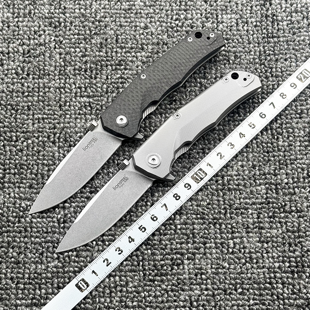 ionSteel TRE 钢狮 钛合金/碳纤维柄折刀户外野营狩猎EDC工具刀