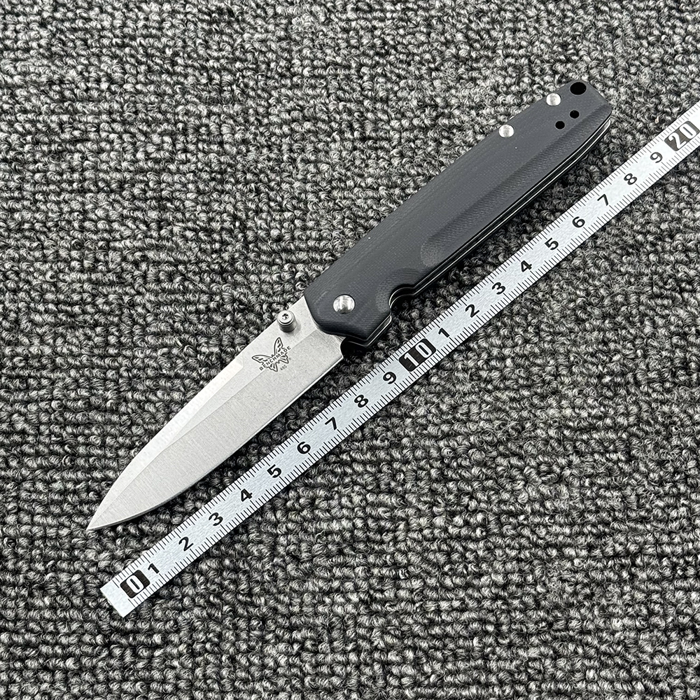 蝴蝶 BM485 G10柄折刀户外野营狩猎战术防身高硬度口袋EDC工具刀