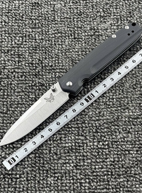 蝴蝶 BM485 G10柄折刀户外野营狩猎战术防身高硬度口袋EDC工具刀