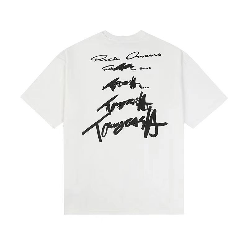 thumbnail for Cotton short-sleeved T-shirt, summer unisex American graffiti print, loose plus-size top, Korean version is simple and versatile