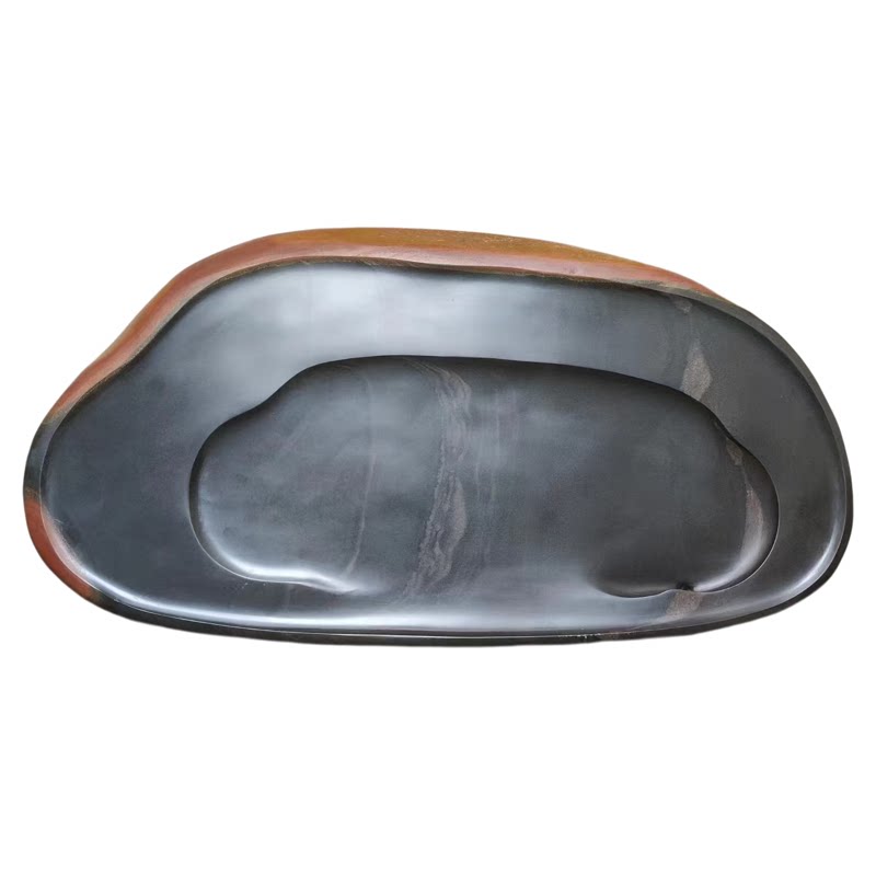 精品安徽歙砚茶盘茶海茶具金皮籽料端砚功夫茶盘砚台端砚天然包邮