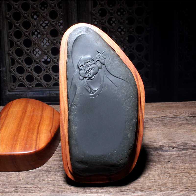 中国歙砚名家精品老坑芙蓉溪子石