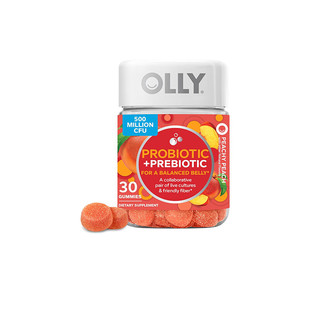 益生菌软糖桃子味益生菌益生元 消化和肠道健康30粒 OLLY 美国直邮