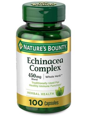 美国直邮Nature's Bounty Echinacea Complex紫锥菊复合胶囊100粒