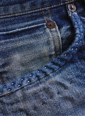 丹宁医生denim doctor 口袋包边 改造工装牛仔裤手工修补修复补丁