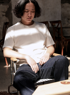 特价！SBC美棉竹节棉合身短袖T恤 黑白两色素tee  特价不支持退换