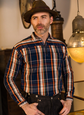 特价！SBC半门襟格子衬衫  特价不支持退换