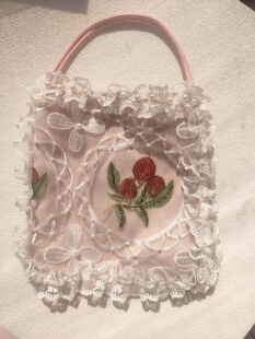 纯手工蕾丝刺绣手提包女2026新款潮手拎包小包包高级感小众设计感