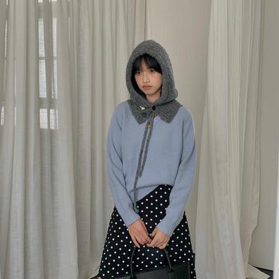 韩国ins风毛线帽巴拉克拉法帽