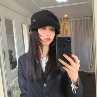 Deepsea深海 日系复古慵懒风显脸小堆堆渔夫帽女秋冬帽子鸭舌帽