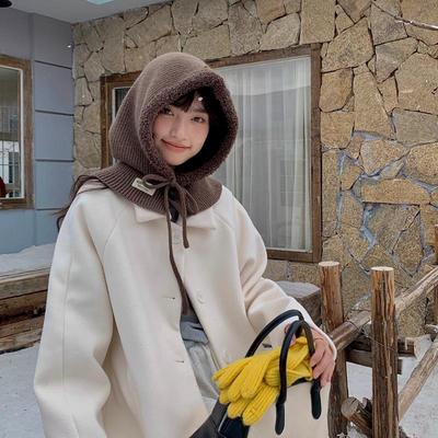 韩系巴拉克拉法帽围脖一体
