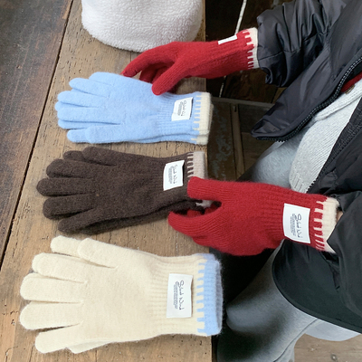 季触屏手套女韩版简约ins风