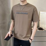 圆领短袖t恤男2025新款夏季纯棉半袖体恤标准尺码B317-9502-P55，男装T恤，电商B317