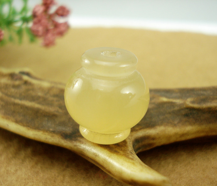 独家工艺 古风精品级藏式白牦牛角灯笼珠隔珠10-14mm手链配饰顶珠