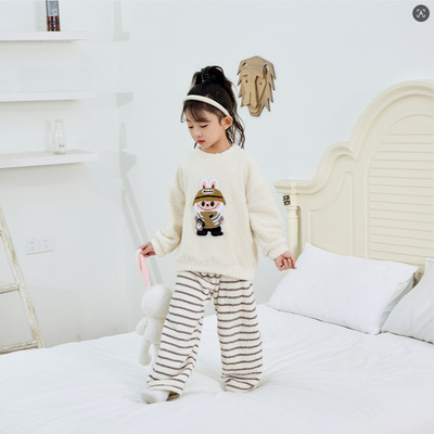 女童卡通秋冬季家居服套装