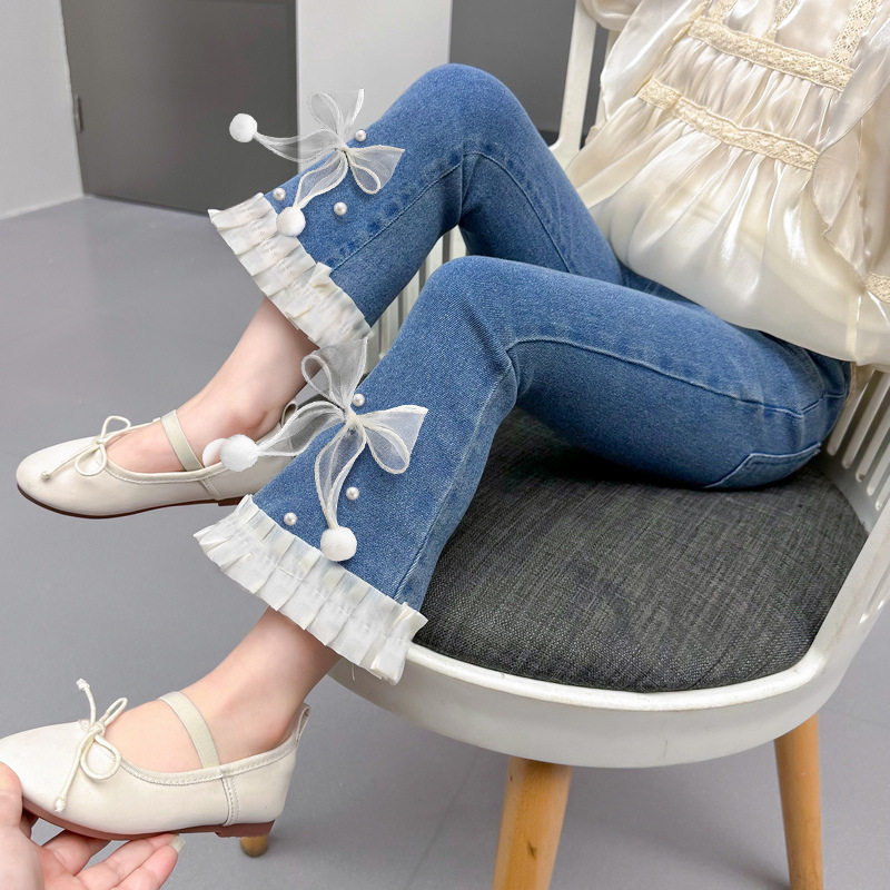 春季2025新款女童喇叭裤洋气中大童牛仔裤女孩儿童百搭宝宝长裤子,童装/婴儿装/亲子装,儿童牛仔裤,淘宝优惠券,粉丝福利购,淘宝优惠卷