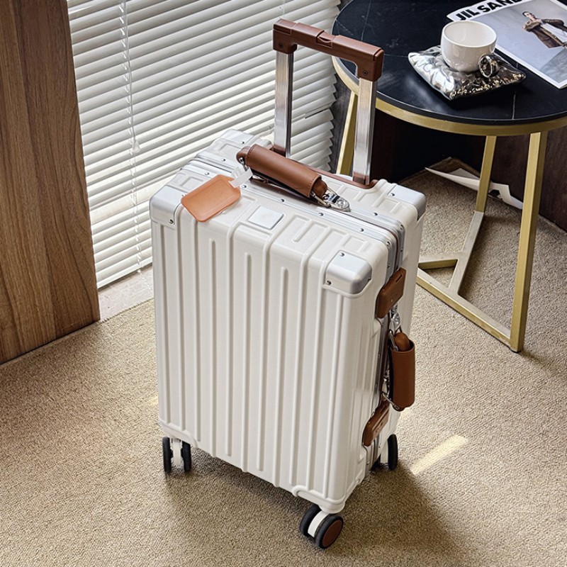 新款多功能铝框万向轮行李箱