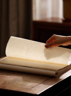 蝉翼水竹纸 半生熟书法纸加厚半生半熟宣纸初学者书法练习纸