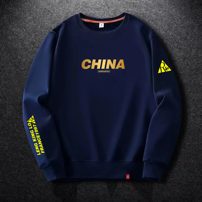 法国公鸡卫衣宽松圆领