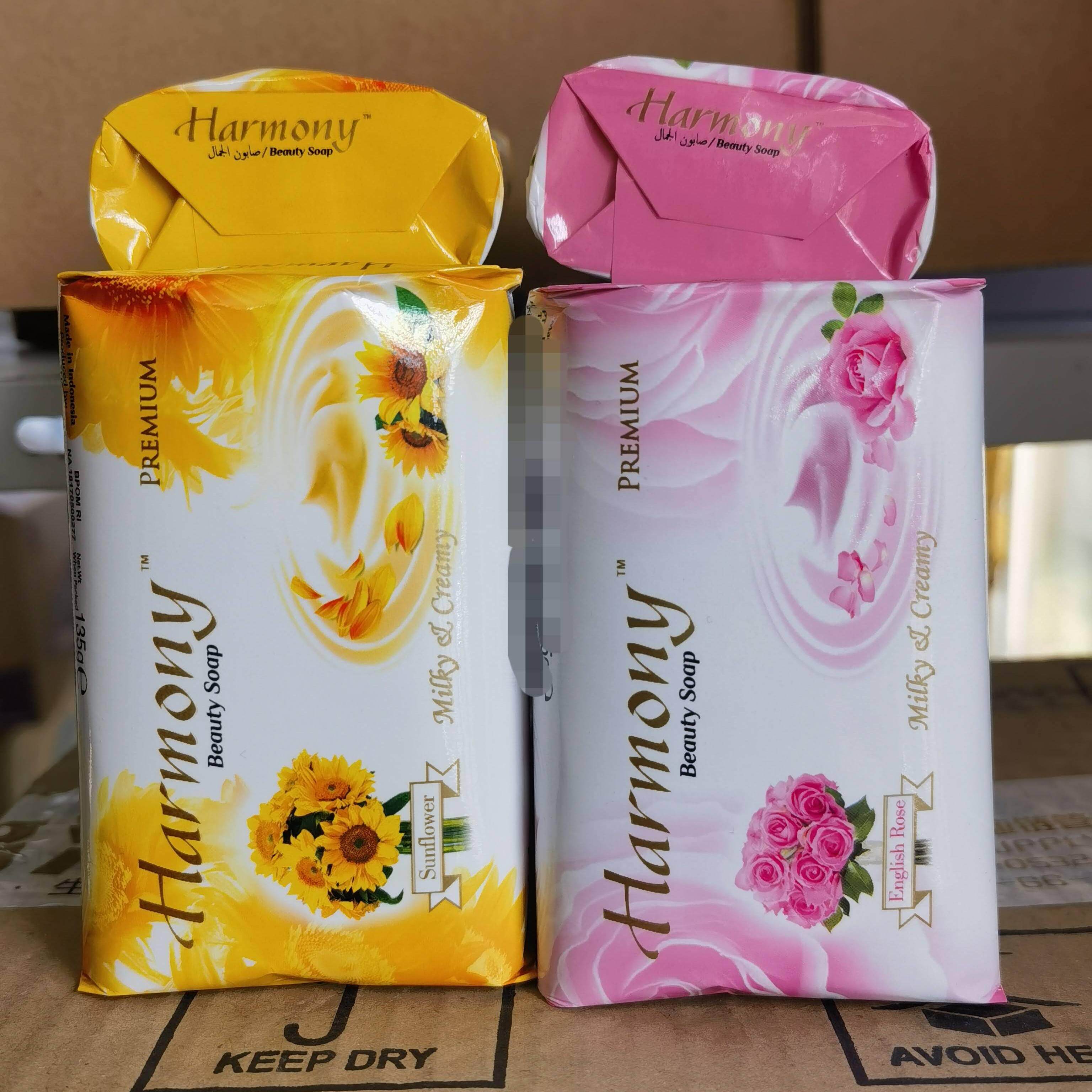 临期:印尼进口乐维亚香皂玫瑰花香型6块+太阳花香型6块装美容皂