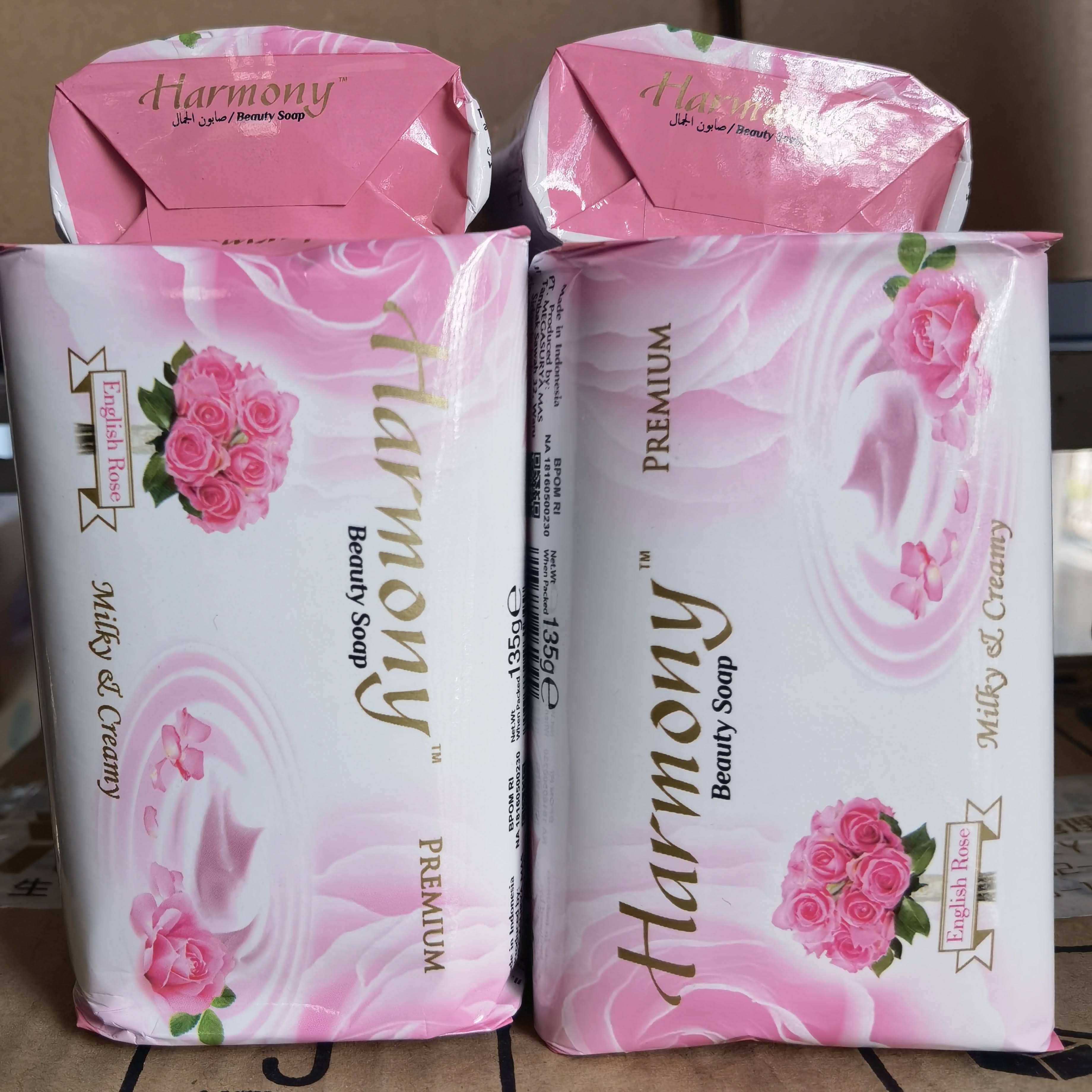 临期:印尼原装进口乐维亚香皂玫瑰花香型美容香皂12块装