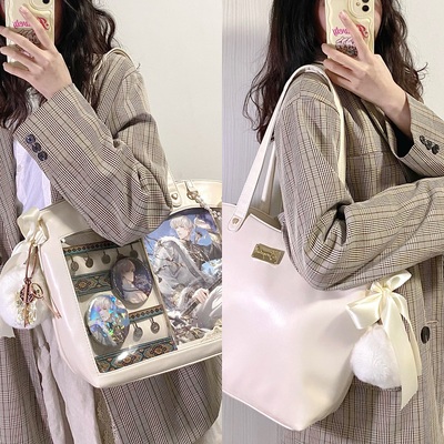 Seraphim原创双面背丝带托特痛包