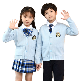 中小学生校服套装男女童装春秋季英伦日韩儿童毛衣班服幼儿园园服
