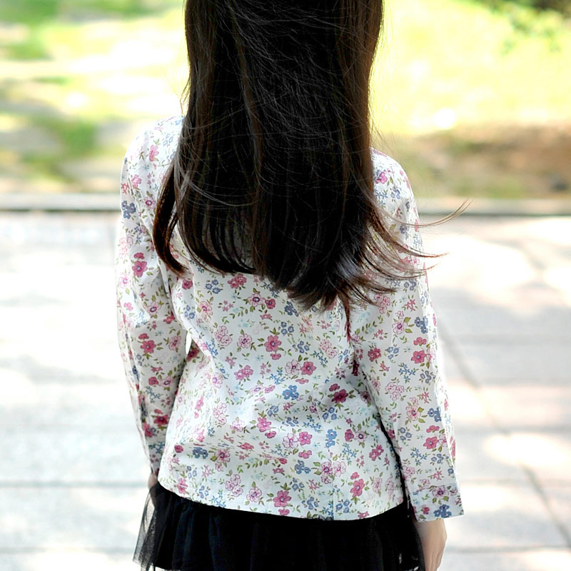 Chemise fille à manche longue en coton - Ref 2085488 Image 3