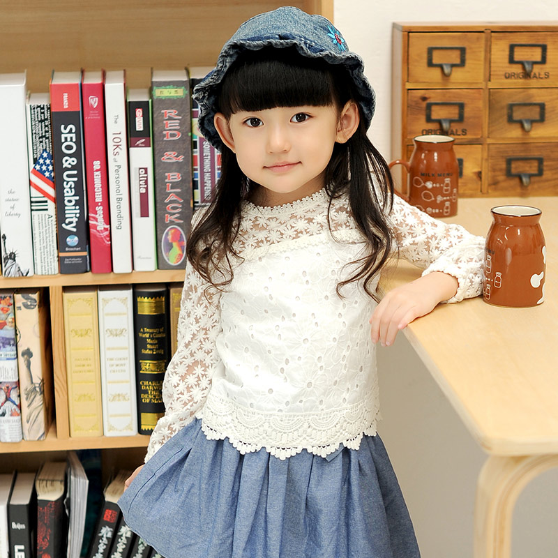 Chemise fille à manche longue en coton - Ref 2084913 Image 4