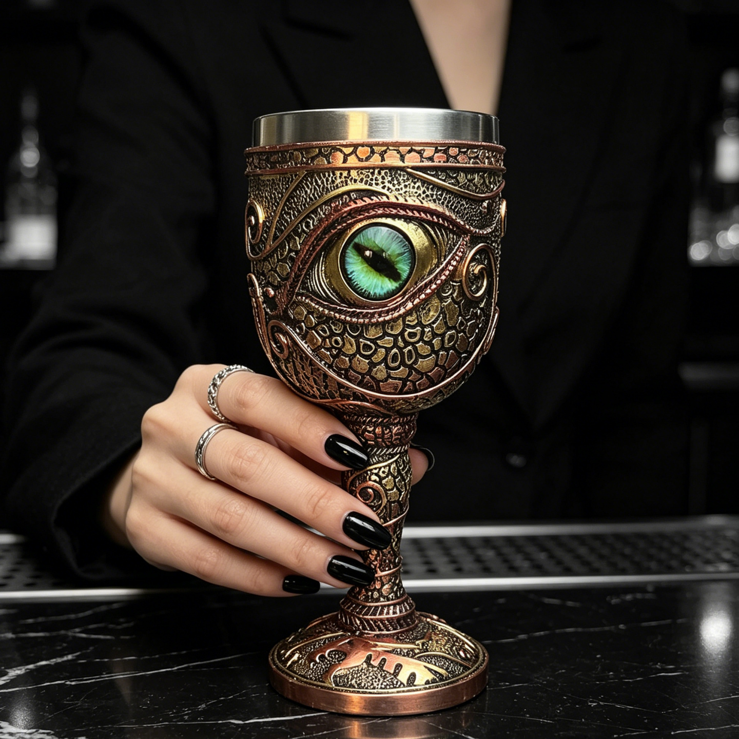 轻奢奇幻恶魔之眼高脚酒杯伴手礼