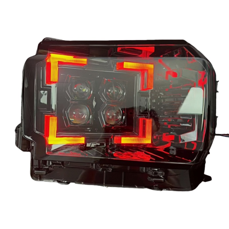 适用于23-25款捷途旅行者T2 大灯总成改装LED蓝牙版RGB四透镜大灯