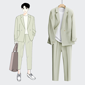 雅痞帅轻熟风休闲西装 男宽松韩版 外套百搭 坠感西服套装 高级感春季