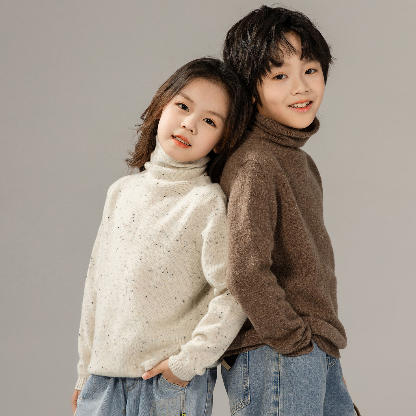 洋气款儿童高领羊毛毛衣