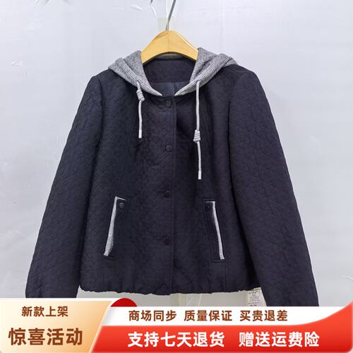 英26Q-W3727时尚休闲宽松撞色连帽夹克百搭短外套秋装2026女新款