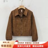 KLC 2026女新款 6223时尚 休闲拉链翻领夹克减龄百搭落肩短外套春装