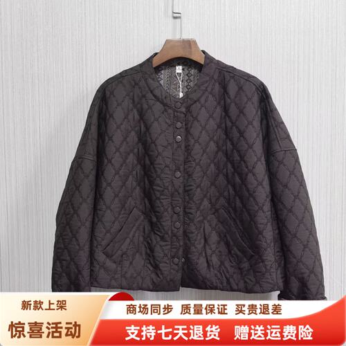 JMY3712时尚休闲宽松薄棉服卷边袖口减龄短款外套冬装2026女新款