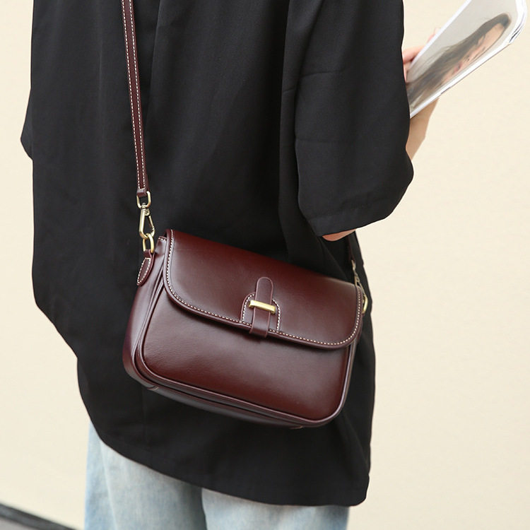 真皮女包2025新款植鞣头层牛皮高级感时尚精致百搭单肩斜挎小包