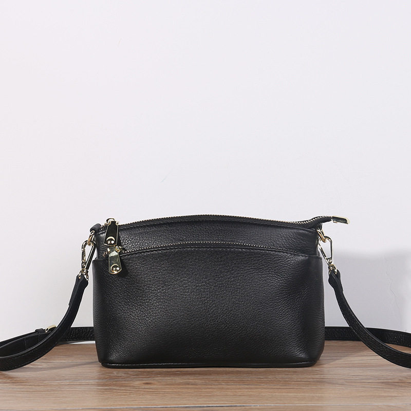 真皮女包头层牛皮单肩斜挎包多层袋时尚百搭高级感通勤两用斜背包