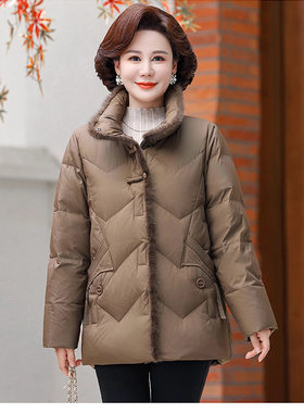 易菲妍女装官方旗舰店羽绒服冬季中老年人妈妈女新中式加厚冬