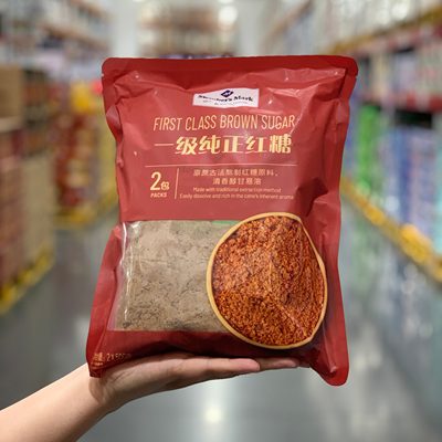 山姆 一级纯正红糖配料表只有红糖100%甘蔗古法熬制1kg(500g*2袋)