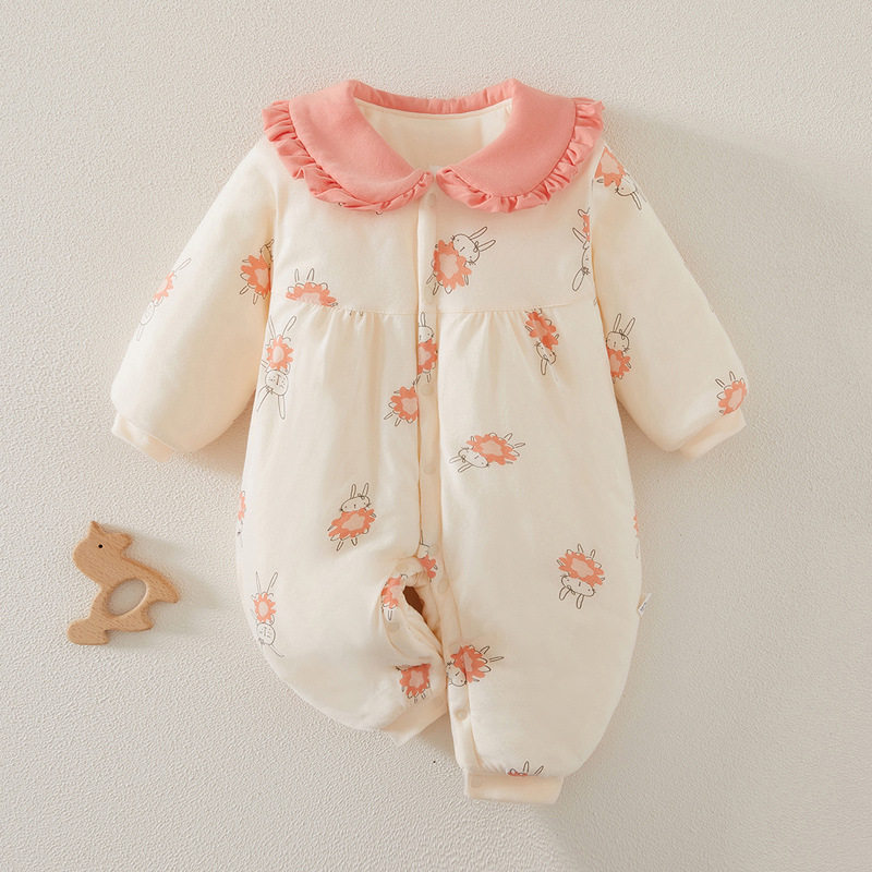 超萌女宝宝冬加厚可爱洋气连体衣