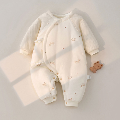新生婴儿初生冬季加厚连体衣52cm