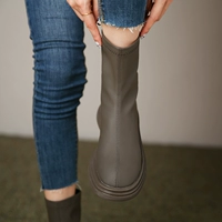 Серо -зеленый (таблетки) короткие ботинки