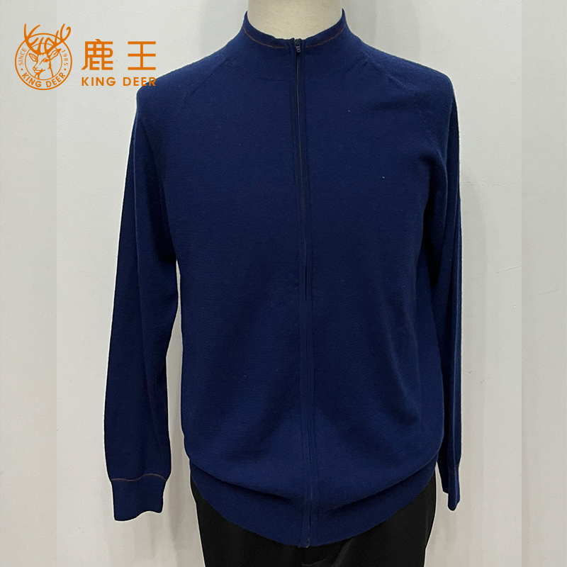 鹿王精纺山羊绒针织衫男