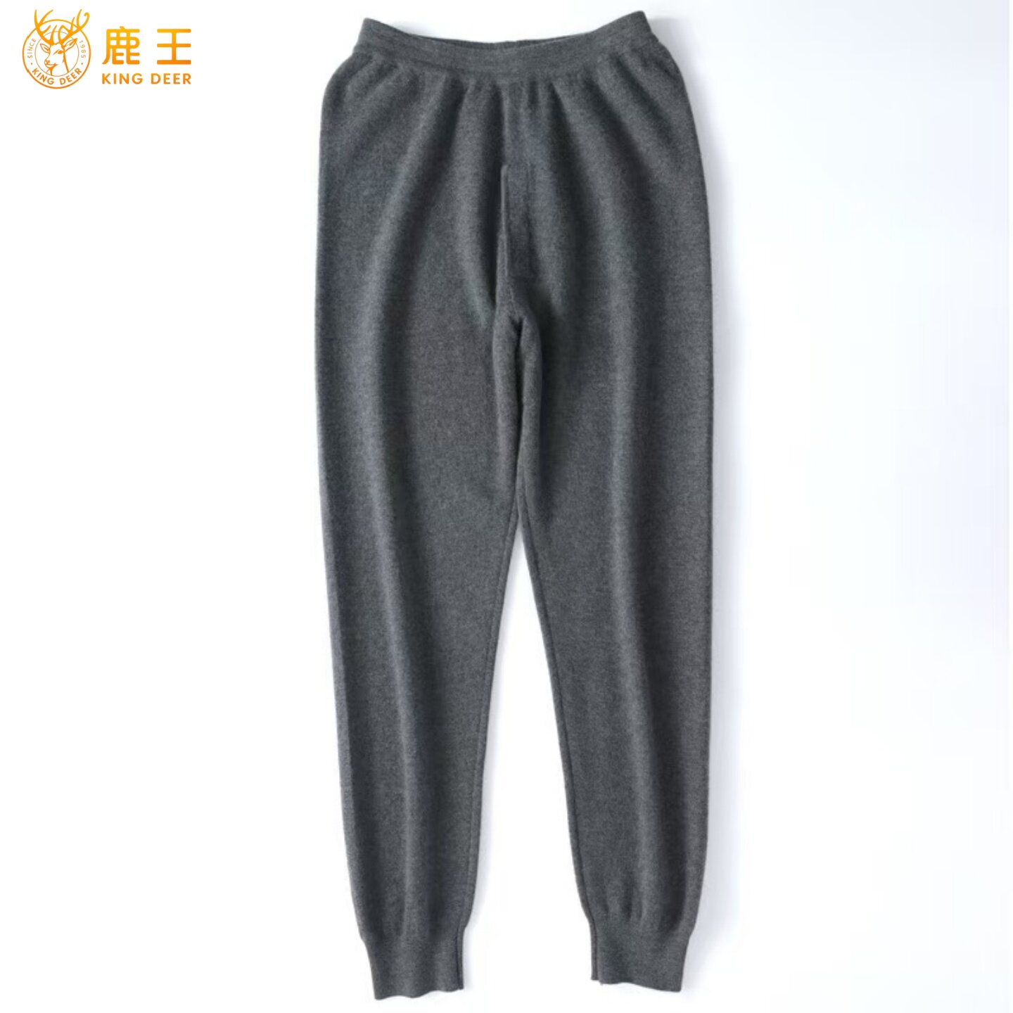 鹿王100%精纺山羊绒男保暖裤厚款