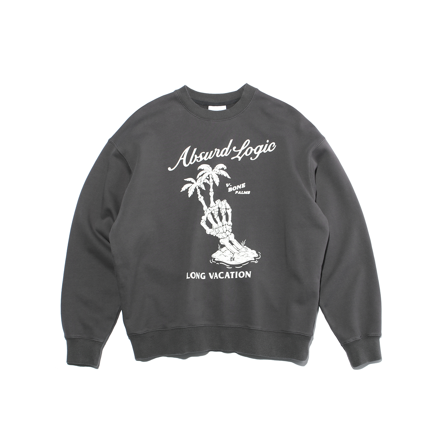 ABSURDLOGIC骷髅棕榈树加绒卫衣