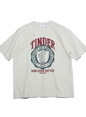 ABSURD LOGIC 荒诞逻辑 学院风复古徽章原创趣味T恤纯棉男女