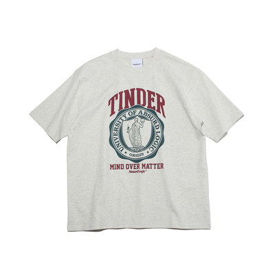 荒诞逻辑学院风复古徽章趣味T